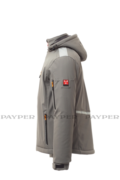 Wattierte Softshelljacke STREAM PAD in rauchgrau